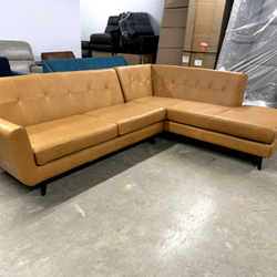 NEW Joybird Hughes Leather Sectional - Delivery and Financing Available!