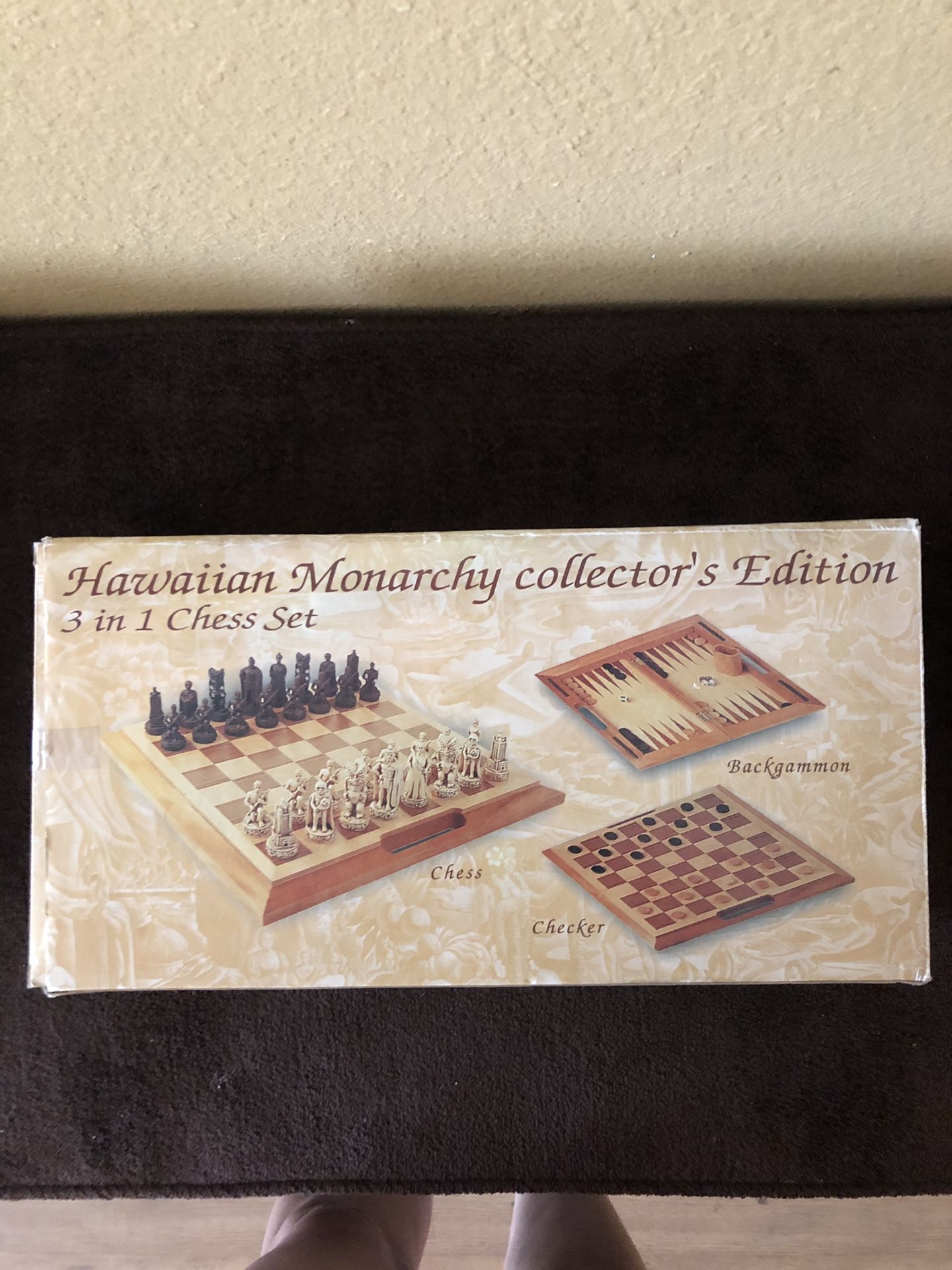 Hawaiian Monarchy Collector’s Edition 3 in 1 Chess Set