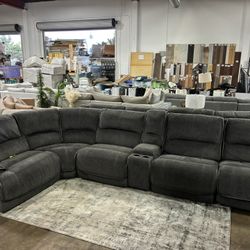 Costco Dark Grey Sectional Recliner 