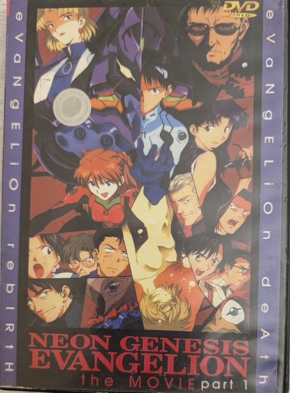 Neon Genesis Evangelion The Movie Part 1 Evangelion Death + Evangelion Rebirth DVD (Mint) Japanese Stereo, 120 Min, Anime 00704-E. 1 Chinese, 2 Englis