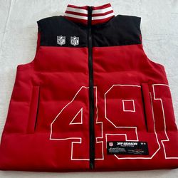San Francisco 49ers Puffer Vest by Off Season & Kristin Juszczyk