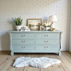European Calm Sage Dresser – Timeless & Refined