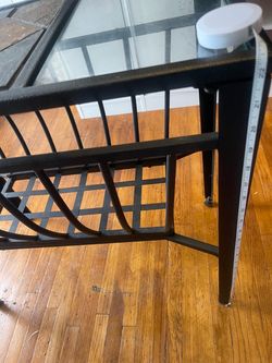 Glass Top Iron Coffee Table