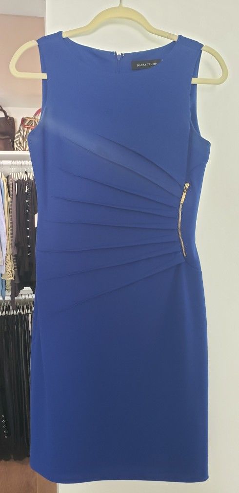 Ivanka Trump Royal blue dress sleevless