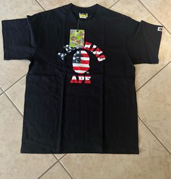 Black USA Bape Tee