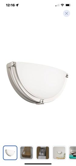 “New””13” Half-moon  scones  light(Dimmable) fixture Brushed Nickel