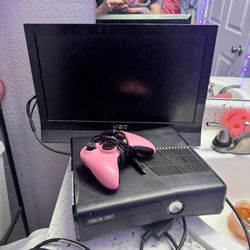 Xbox 360 And Small Tv 