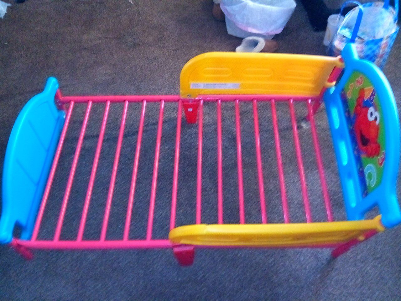 Elmo bed frame for children.