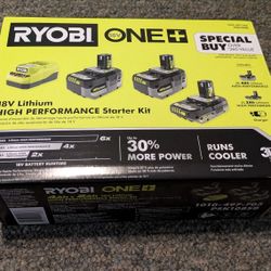 Ryobi Batteries And Charger Brand New 