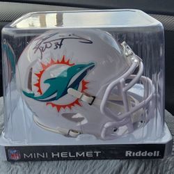 Miami Dolphins Ricky Williams Mini Helmet Autographed And Authenticated
