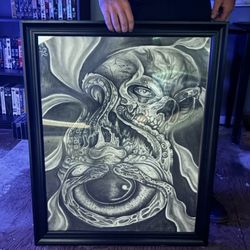 Charcoal Horror Painting 
