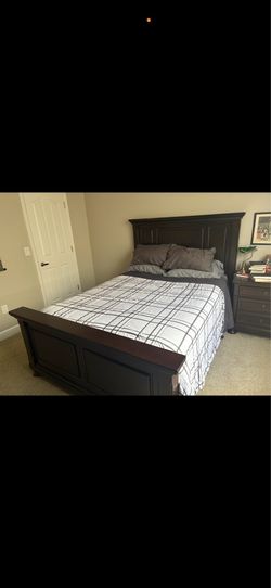 Queen bed frame and couch