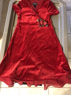 NWOT Childrens Place Red Velour Dress Size 5