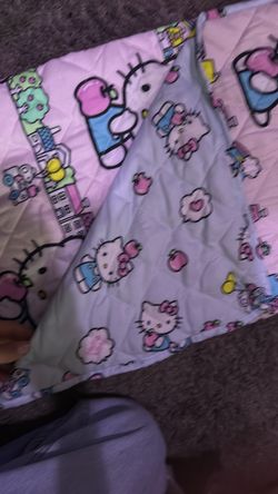 Hello kitty twin quilted blanket