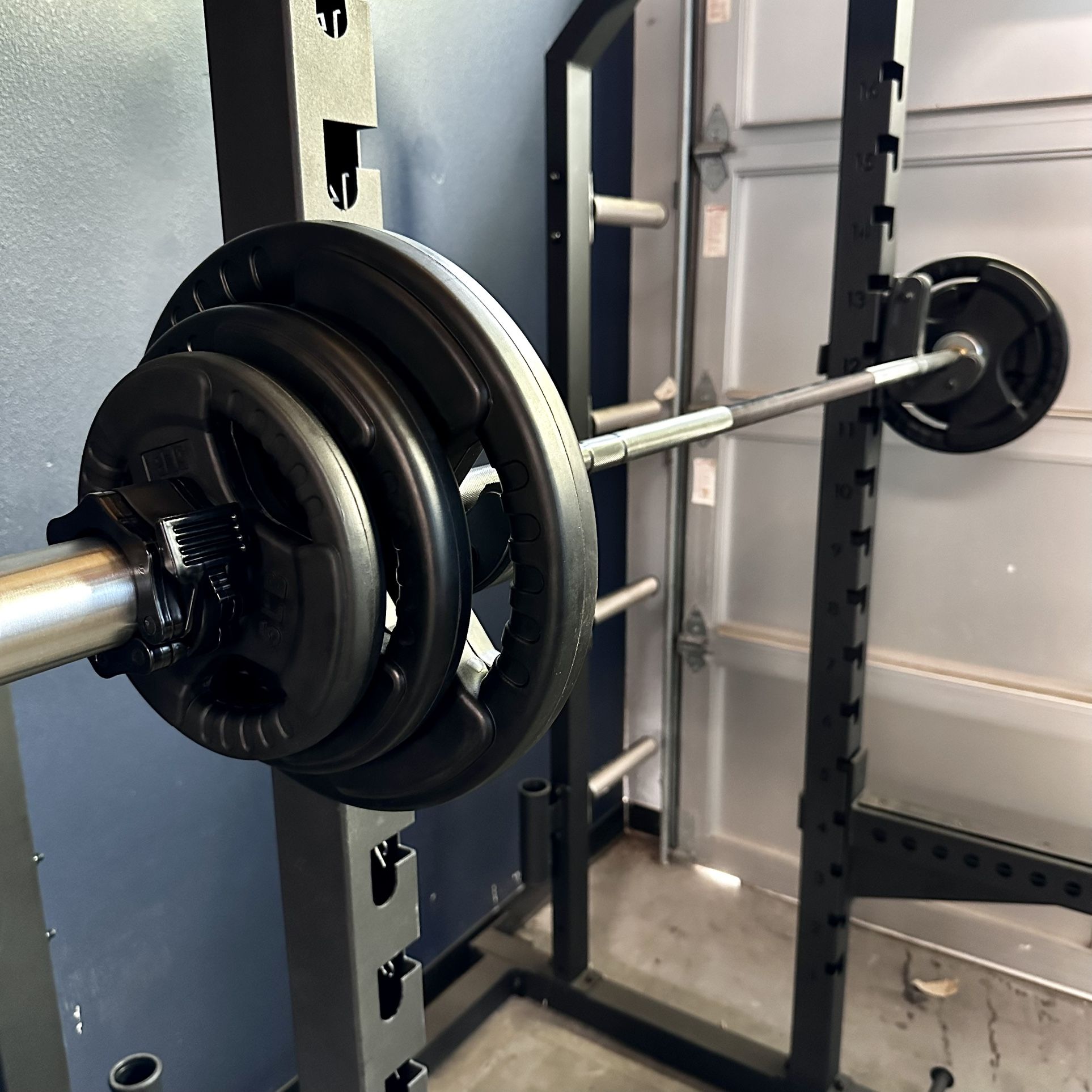 Brand New Olympic 80 Lb Rubber Grip Weight Plates + Women’s Bar Barbell Home Gym Equipment