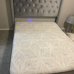 Silver Rhinestone Button Headboard/frame