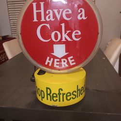 Coca-Cola Halo Spinning Light Up Sign