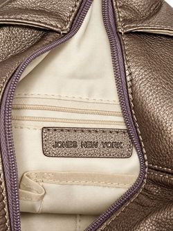 Jones New York Metallic Leather Handbag
