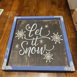 Let it Snow Decorative Sign 