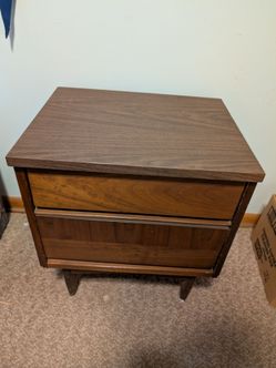 Mid Century Modern Walnut Nightstand
