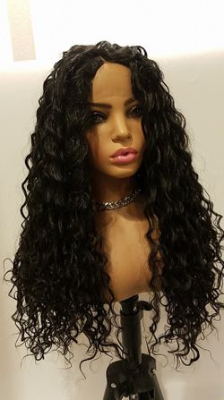 Lace Front Wig Black Curly BRAND NEW