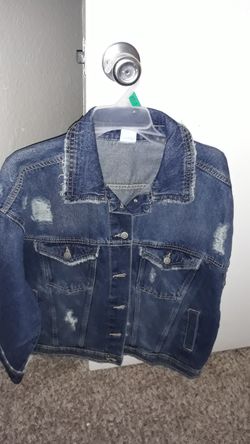 Jeans jacket Women Brand new with tag size L 11-13, XL 15-17