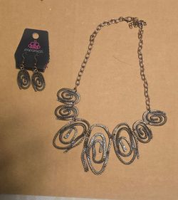 Copper Necklace and Earring Set