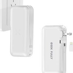 Portable Wireless Charger Power Bank 9600mAh Battery Pack USB Port Portable Charger with 22.5W Wall Charger Fast Charging Compatible with Phone, iPad 