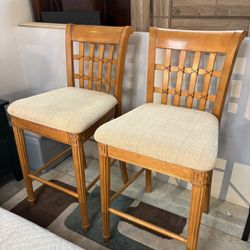 Set of 2 Wooden Bar Stools – $49.99