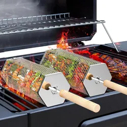 Rolling Grill Baskets- NEW-N