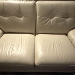 Love seat leather sofa