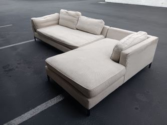 2 Piece Sectional White Sofa Couch-DELIVERY AVAILABLE 
