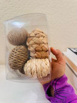 a set of 8 Ashland decorative Easter eggs made of woven twine and natural fibers.