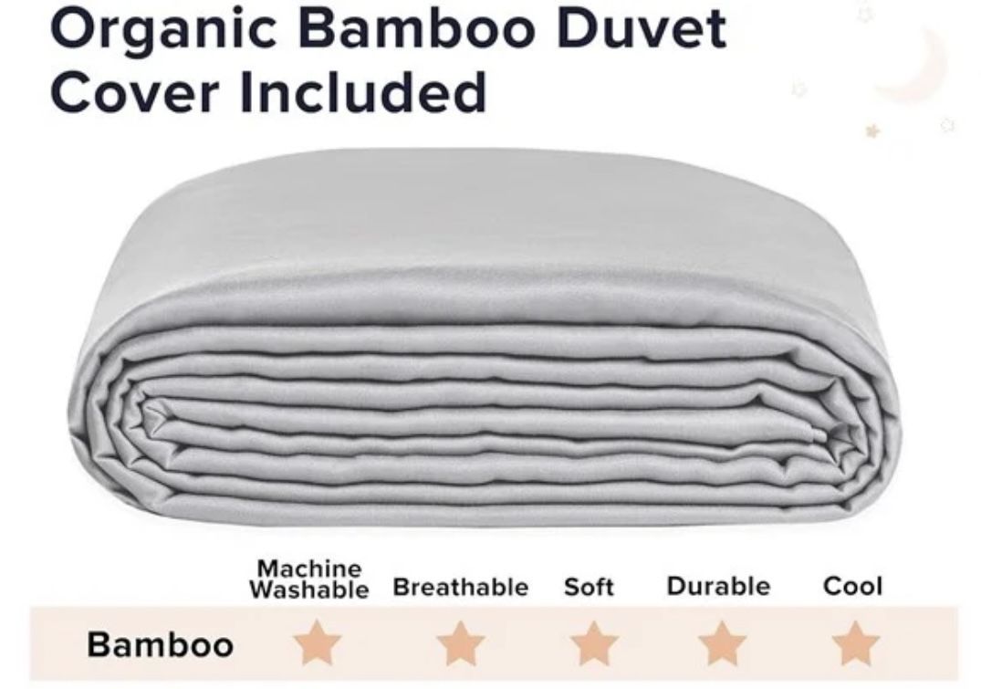 Brand New King Sized Weighted Blanket 25lbs With Removable Bamboo Cover