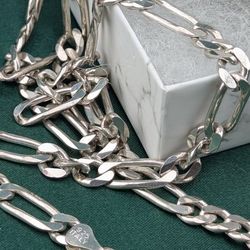 Italian Sterling Silver 925 FÍGARO Necklace 