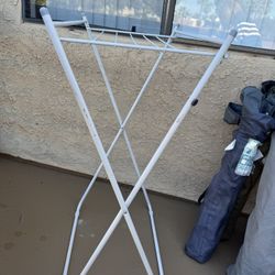 Sturdy Folding Clothes Drying Rack - White