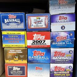 Topps baseball cards Complete Sets