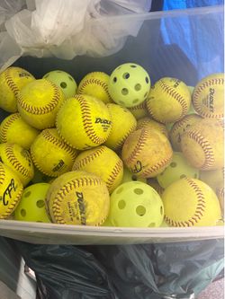 Softballs and wiffle balls