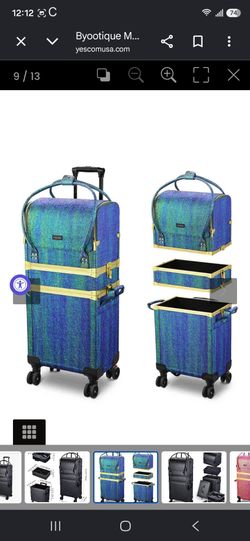 Byootique Rolling Makeup Train Case Trolley