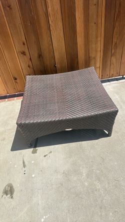 Wicker patio table