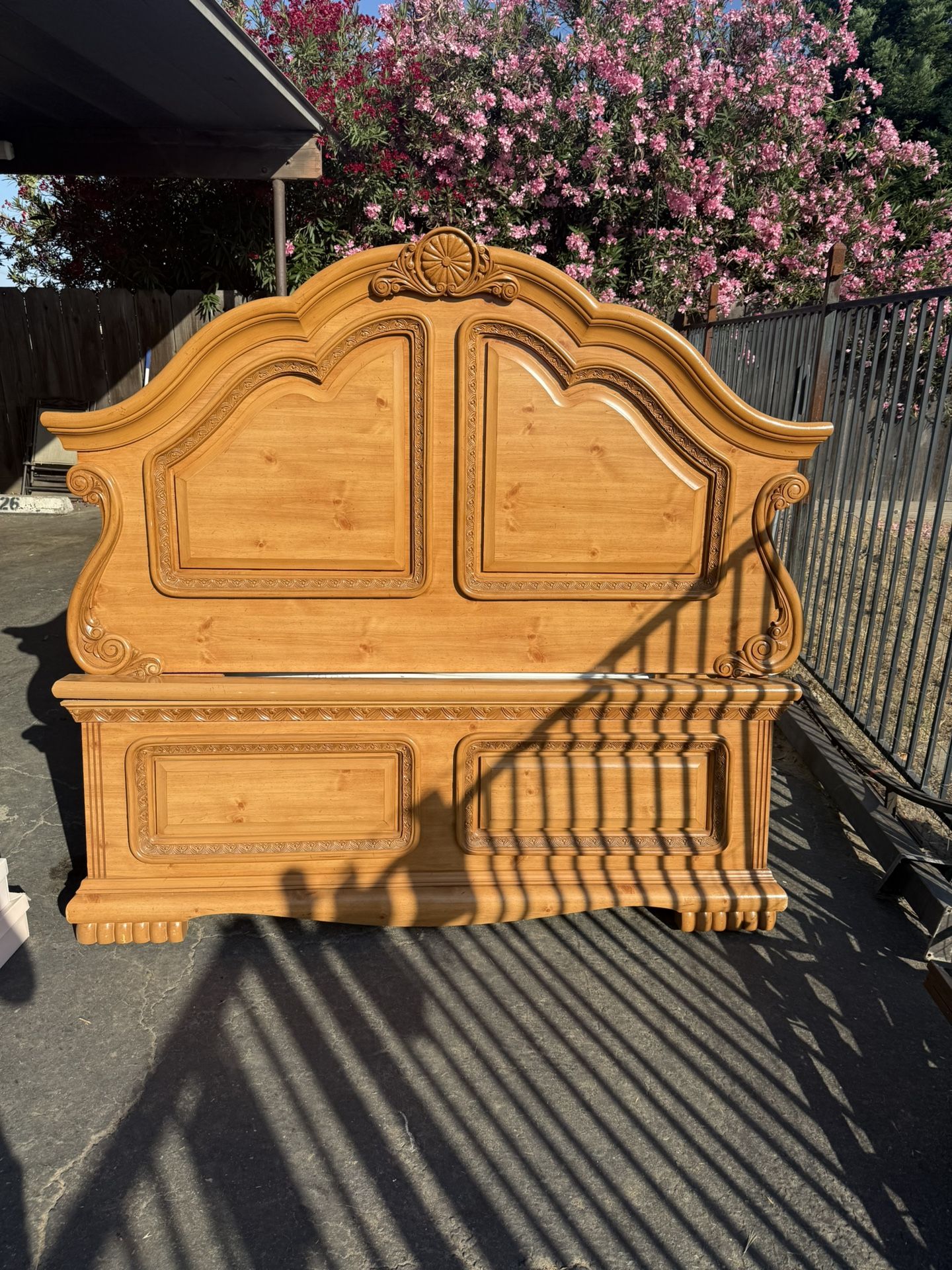Headboard, Footboard And Dresser Mirror