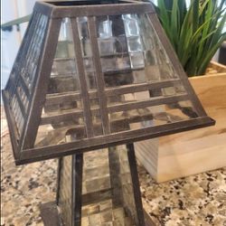 Beautiful Glass And Iron Candle Holder By PARTY LITE.