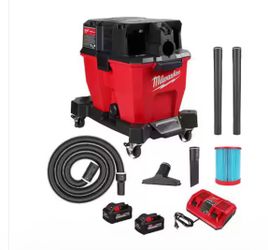 M18 FUEL 9 Gal. Cordless DUAL-BATTERY Wet/Dry Shop Vacuum Kit with (2) 8.0 ah Batteries, Filter, Hose, and Accessories