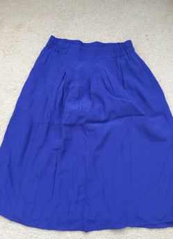Blue tea length skirt