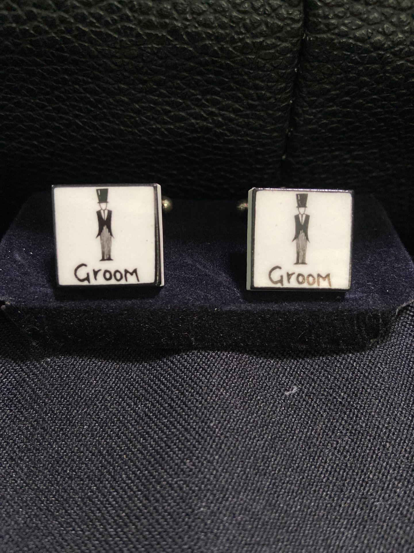 Vintage Designer Signed Cuff Links for Groom