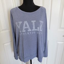 LOL Vintage Heather Blue Lightweight YALE Athletic Dept Shirt Size 2X