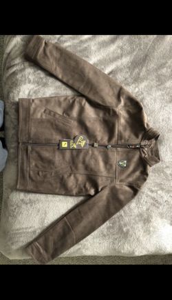 Brown leather jacket