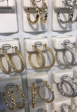 Gold Filled Hoop Earrings (not Real Gold)