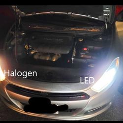 Size H7 LED Headlight Bulbs, 6000K White Super Bright LED Conversion Kit No Adapter Required Easy Install, Replacement Halogen Light Bulb, Pack of 2 (