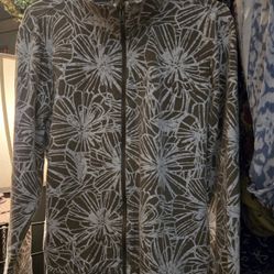 Ladies Large Karen Scott Cotton Zip Close Jacket 